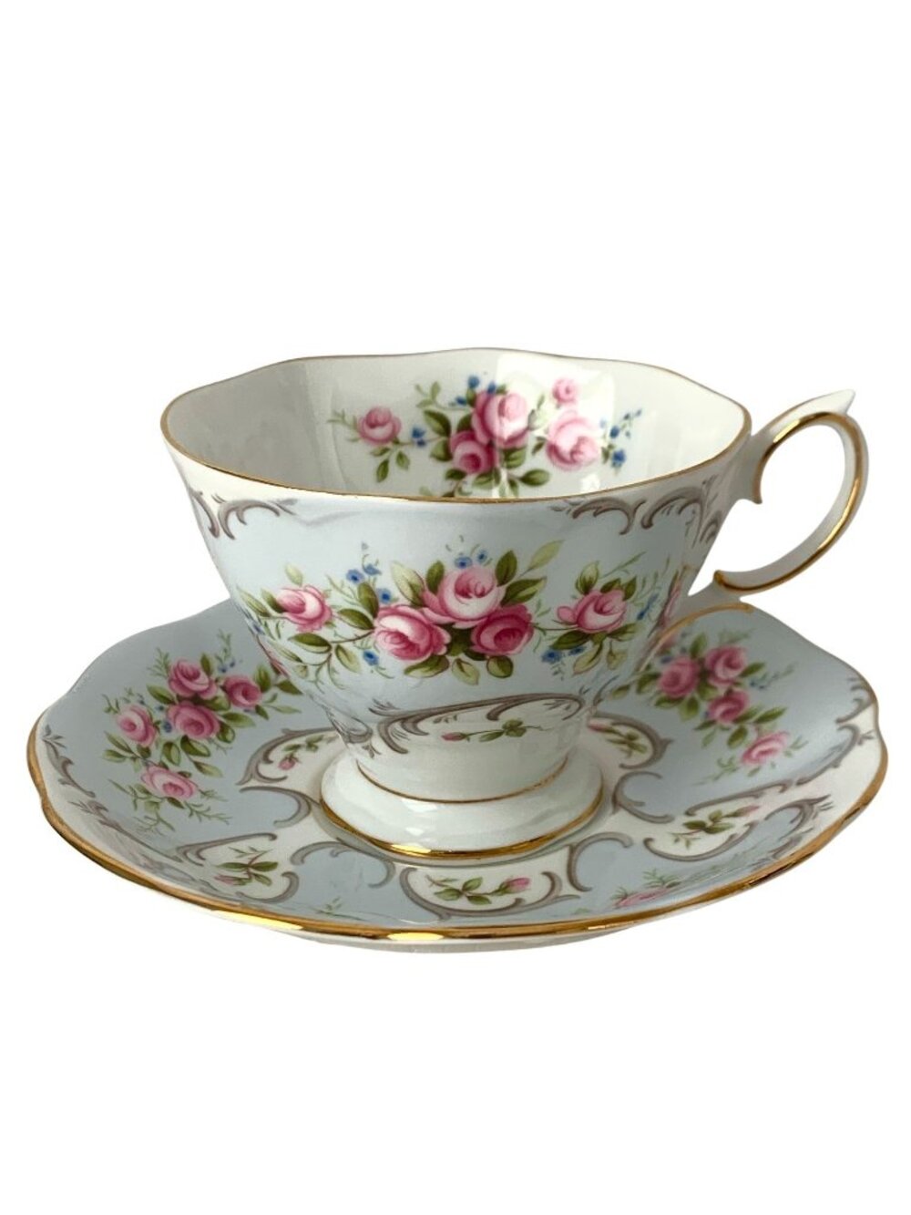 Royal Albert Tea Cup & Saucer Rose-Du-Barry Series Marie Tea Party Tea Cup
